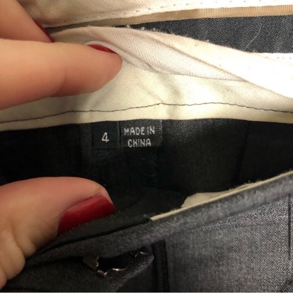 Theory Max C Tailor Gray Trouser Pant Size 4 - Picture 7 of 10
